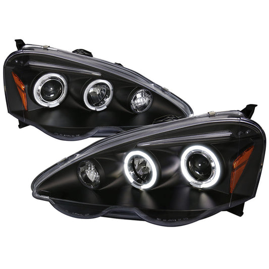 JDM Brand 2002-2004 Acura RSX Dual Halo Projector Headlights (Matte Black Housing/Clear Lens)