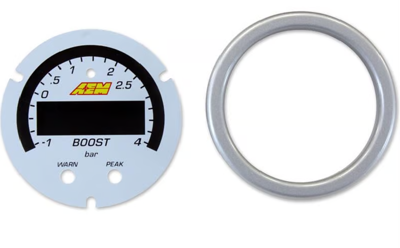 X-Series Boost Pressure Gauge -3060psi / -14bar Accessory Kit. Silver Bezel &