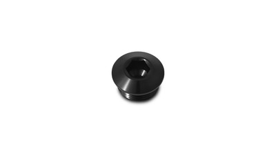 Aluminum -16AN ORB Slimline Port Plug w/O-Ring - Anodized Black