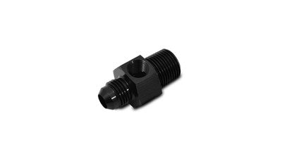 '-6AN Male to 3/8 NPT Male Union Adapter Fitting with 1/8 NPT Port