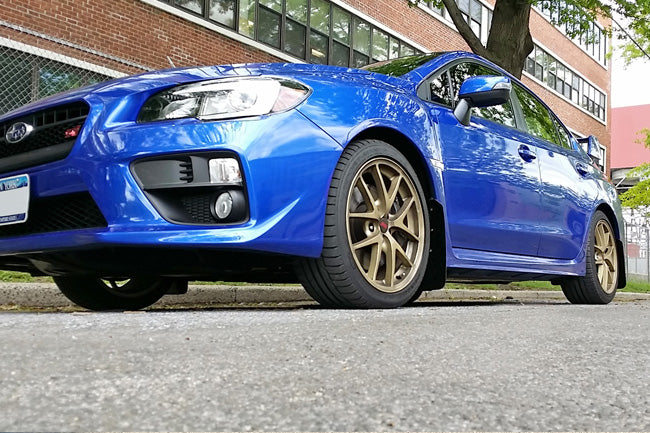 Rally Armor Mud Flaps Subaru Subaru STI & WRX Sedan 2015-21 (Blue/White Logo)