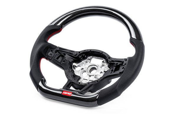 APR STEERING WHEEL, RED STITCHING, NON-PADDL