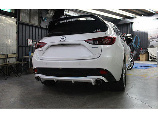 JDM Brand 2014-2016 Mazda 3 Hatchback V Style Dual Exit Rear Lip Diffuser