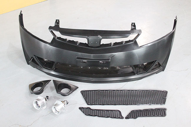 JDM Brand 2006-2011 Honda Civic Sedan Mugen RR Style Front Bumper Conversion