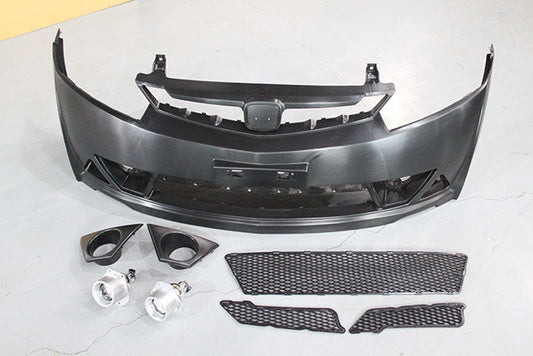 JDM Brand 2006-2011 Honda Civic Sedan Mugen RR Style Front Bumper Conversion