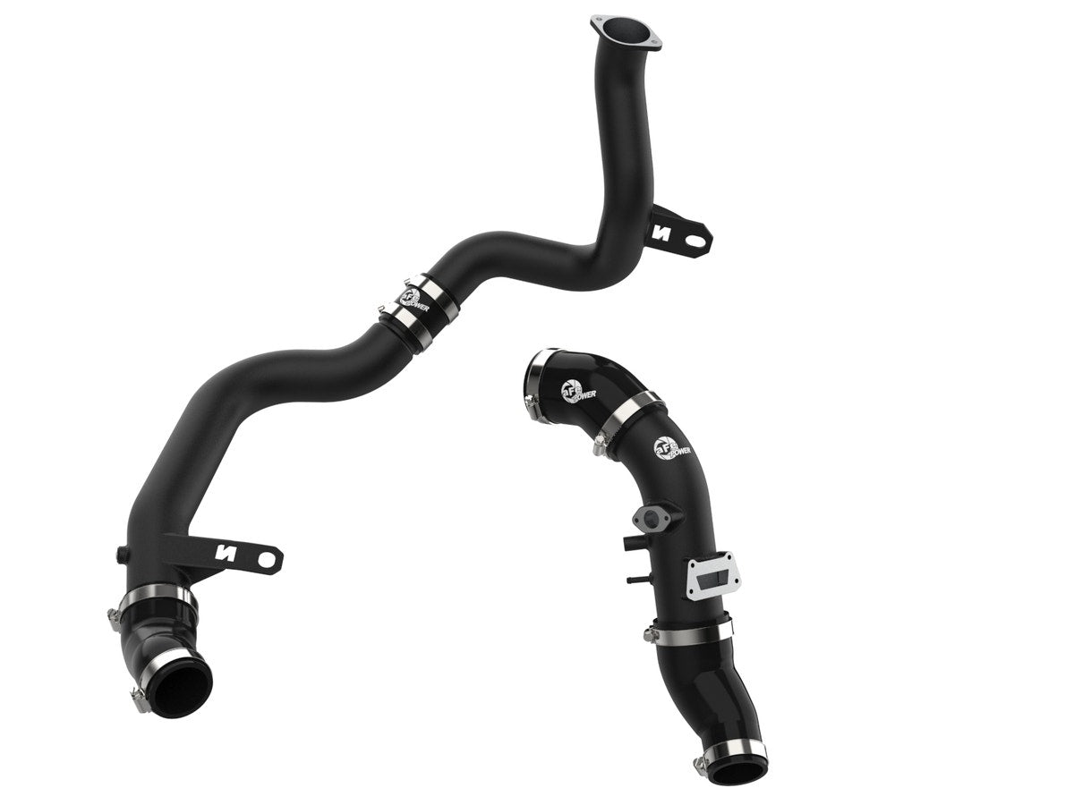 aFe BladeRunner Aluminum Hot and Cold Charge Pipe Kit Black Hyundai Kona N 22-23