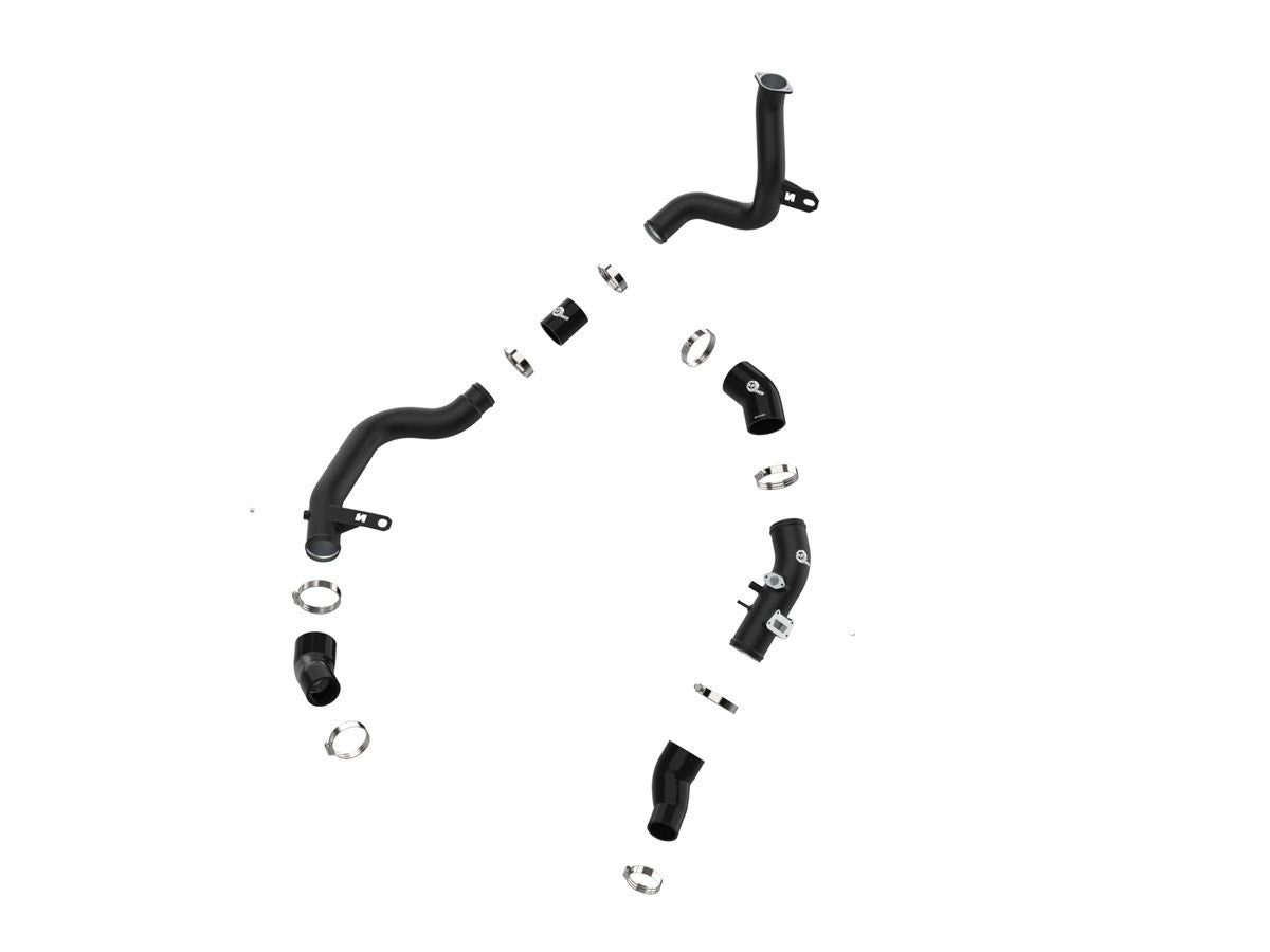 aFe BladeRunner Aluminum Hot and Cold Charge Pipe Kit Black Hyundai Kona N 22-23