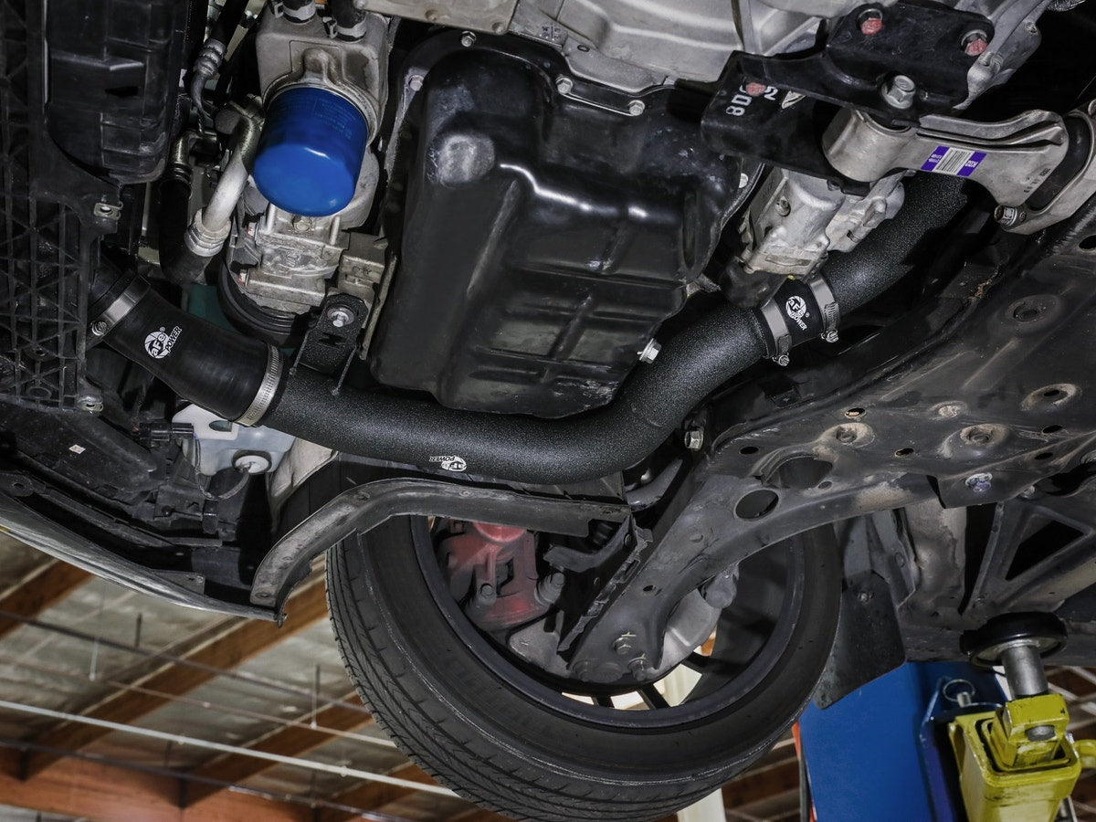 aFe BladeRunner Aluminum Hot and Cold Charge Pipe Kit Black Hyundai Kona N 22-23