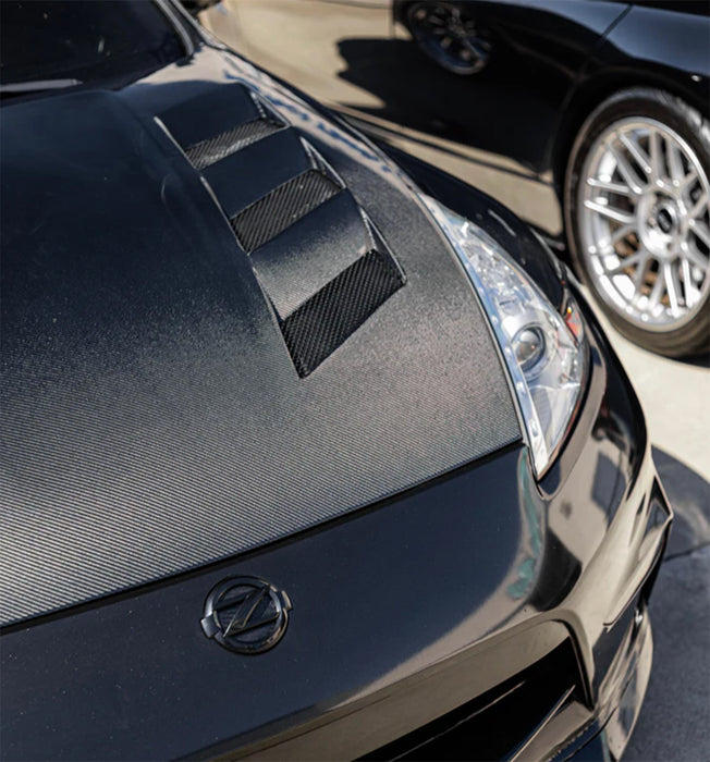 JDM Brand 2009+ Nissan 370z AMS Style Hood (Carbon Fiber)