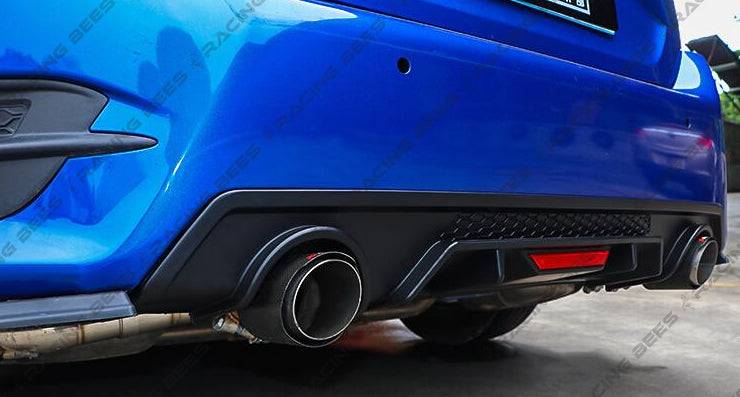 JDM Brand 2016-2018 Honda Civic Sedan Rear Diffuser With Red Reflector For Dual Exhaust Models