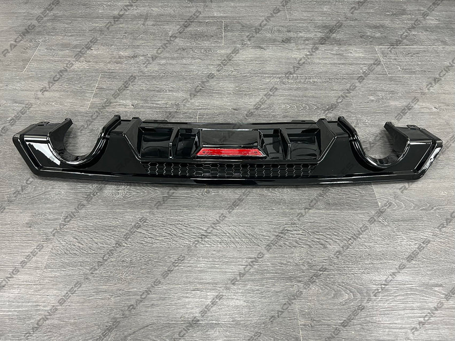 JDM Brand 2016-2018 Honda Civic Sedan Rear Diffuser With Red Reflector For Dual Exhaust Models