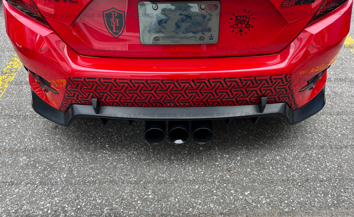 JDM Brand 2016-2020 Honda Civic Sedan Rear Diffuser CTR Style