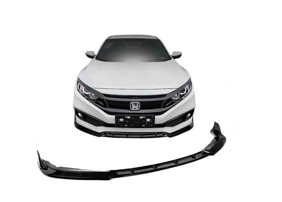 JDM Brand 2019-2020 Honda Civic CS Style Front Bumper Lip (Black)