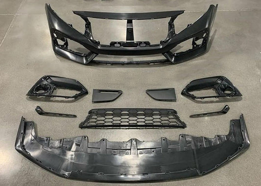 JDM Brand 2016-2021 Honda Civic Coupe/Sedan/Hatchback Face-Lift Si Style Front Bumper Conversion