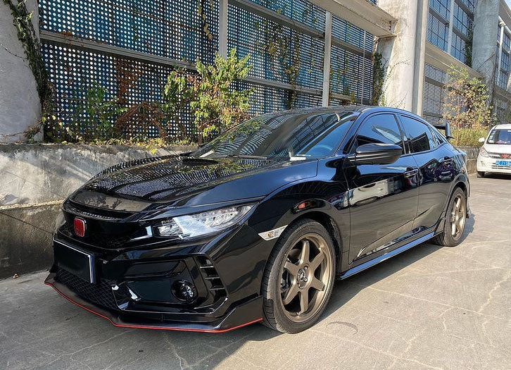 JDM Brand 2016-2021 Honda Civic Coupe/Sedan/Hatchback Face-Lift Type R Style Front Bumper Conversion