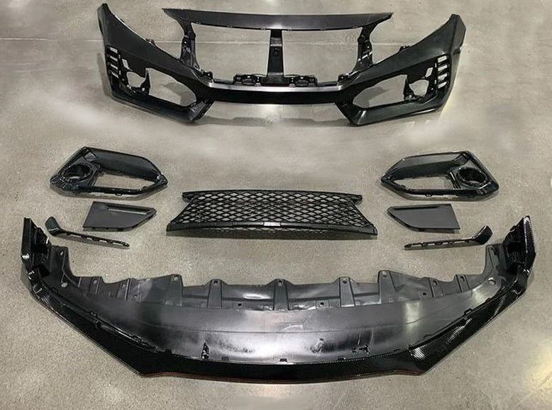 JDM Brand 2016-2021 Honda Civic Coupe/Sedan/Hatchback Face-Lift Type R Style Front Bumper Conversion