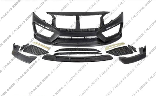 JDM Brand 2016-2021 Honda Civic Coupe/Sedan/Hatchback RS Style Front Bumper Conversion