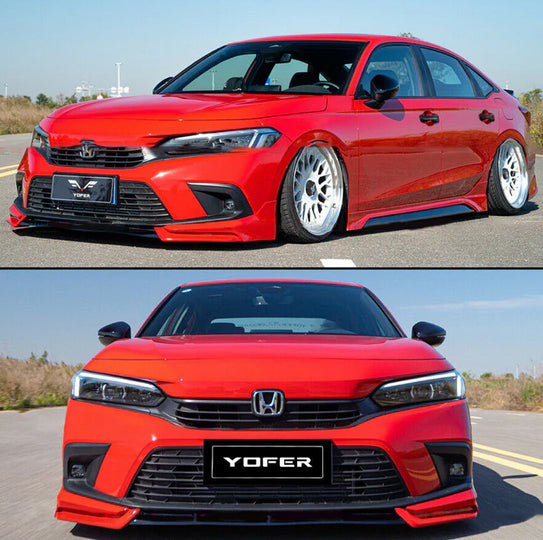 JDM Brand 2022-2024 Honda Civic Sedan Yofer V2 Front Bumper Lip