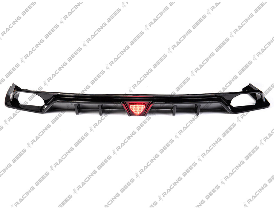JDM Brand 2022+ Honda Civic Sedan Rear Red LED Diffuser with Muffler Tips