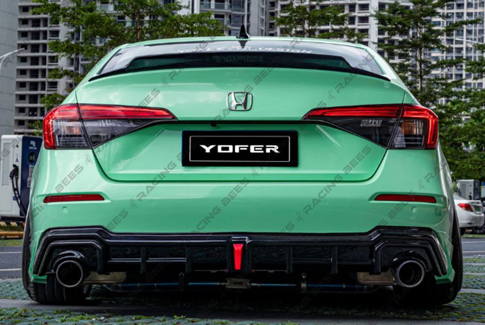 2022-2025 Honda Civic Sedan Yofer V2 Rear Diffuser (BLACK) (DUAL OUTLET)