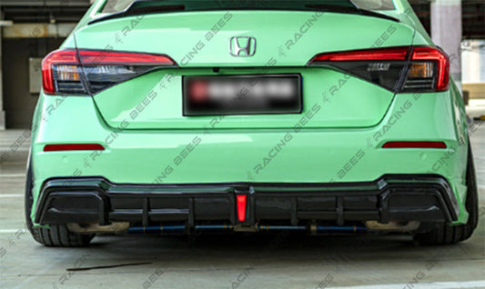 2022-2025 Honda Civic Sedan Yofer V2 Rear Diffuser (BLACK) (NO OUTLET/CUTOUT)