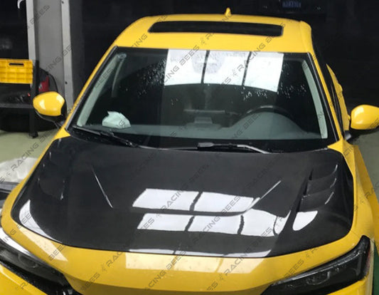 JDM Brand 2022+ Honda Civic V2 Style Hood (Carbon fiber)