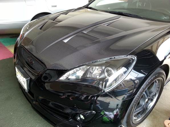 JDM Brand 2010-2012 Hyundai Genesis Coupe RS Style Hood (Carbon Fiber)