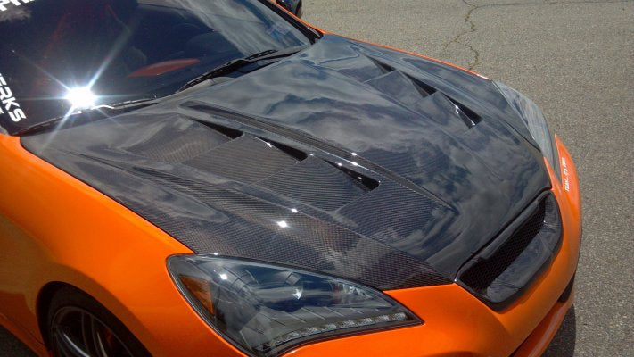 JDM Brand 2010-2012 Hyundai Genesis Coupe RS Style Hood (Carbon Fiber)