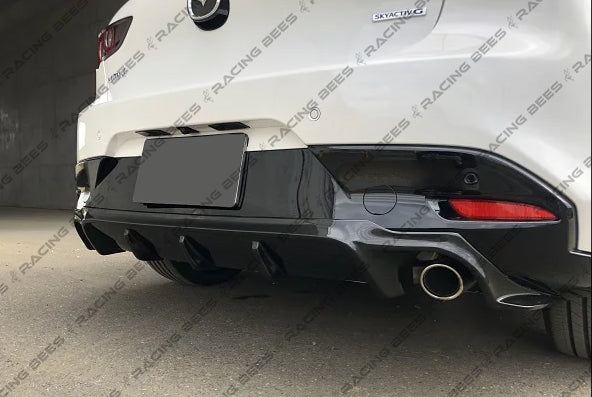 JDM Brand 2019+ Mazda 3 Hatchback JDM Style Rear Bumper Lip/Diffuser (Black)