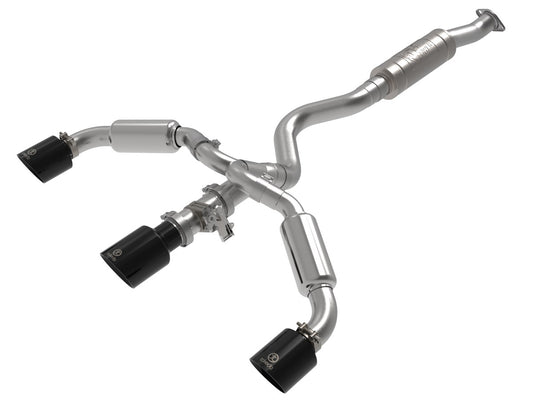 aFe Gemini XV 3 IN to 2-1/2 IN 304 Stainless Steel Cat-Back Exhaust w/ Cut-Out B