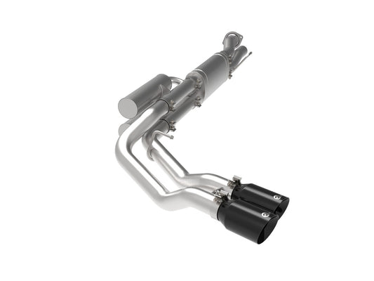 aFe Rebel Series 3 IN 409 Stainless Steel Cat-Back Exhaust System w/Black Tip Fo