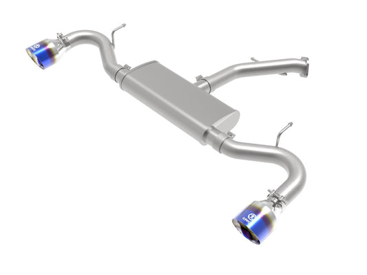aFe Takeda 2-1/2 IN 409 Stainless Steel Axle-Back Exhaust w/ Blue Flame Tips Hyu