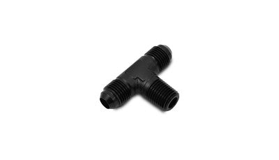 '-8AN x 3/8 NPT Flare to Pipe Tee Adapter Fitting - Aluminum