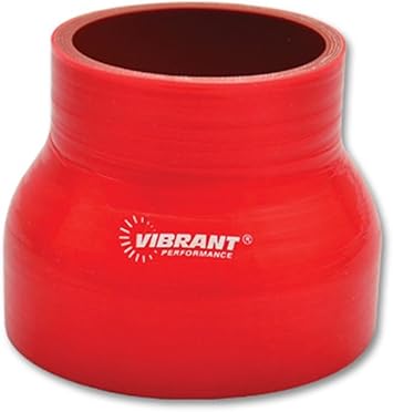 Silicone Transition Connector - 1.50 I.D. x 2.00 I.D. x 3 Long (RED)