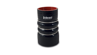 4Ply Aramid Hump Hose with 3 SS Rings, 4.00ID x 8 Length, Gloss Black"