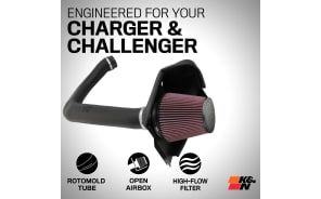 Cold Air Intake - High-flow, Roto-mold Tube - DODGE CHARGER V6-3.6L