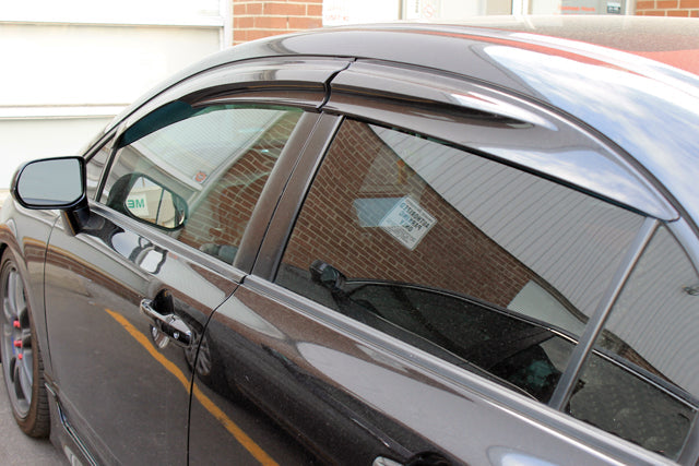 JDM Brand Window Visors Mugen Style for 2006-2011 Acura CSX / 2006-2011 Honda Civic (4Door)