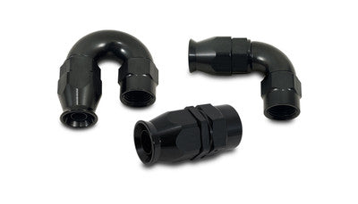 Aluminum Straight One Piece Hose End for PTFE lined hose; Size: -4AN
