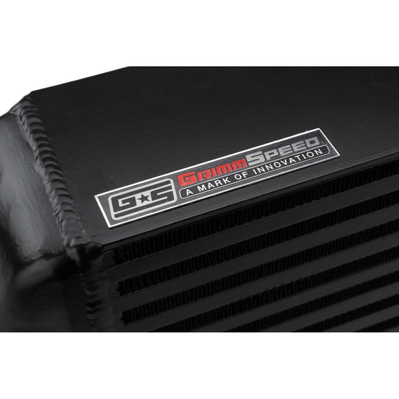 Grimmspeed Front Mount Intercooler Kit Black Coated Inc. Red Piping