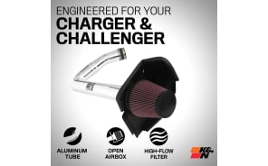 Cold Air Intake - High-flow, Aluminum Tube - DODGE CHARGER V6-3.6L