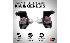Cold Air Intake - High-flow, Aluminum Tube - KIA STINGER V6-3.3L