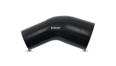 Silicone Transition Hose, 45 deg, 4ply Aramid, 3.50 in. x 4.00 in. In/Out, Black