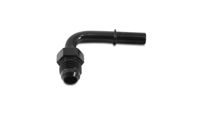 90 Degree Male AN Push-On EFI Adapter, AN Size: -6; Barb Size: 0.375"