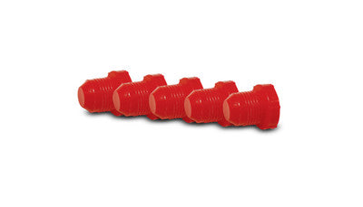 Male -12AN Plastic Plug, Red, Pack of 5