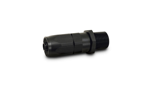 '-10AN Male NPT Straight Hose End Fitting; Pipe Thread: 3/8 NPT