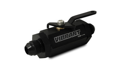 '-16AN to -16AN Male Shut Off Valve - Black