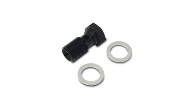Aluminum Banjo Bolt w/2 Washers (3/8x20, 23mm long) - Anodized Black