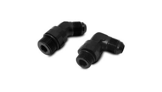 '-10AN Male Flare to Male -10 ORB Swivel 45 Degree Adapter - Anodized Black