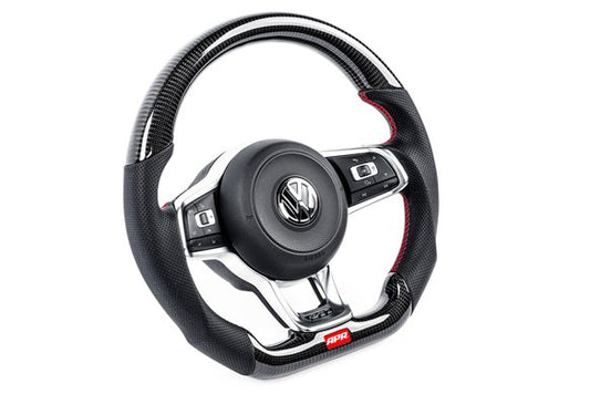 APR STEERING WHEEL, RED STITCHING, PADDLE SH