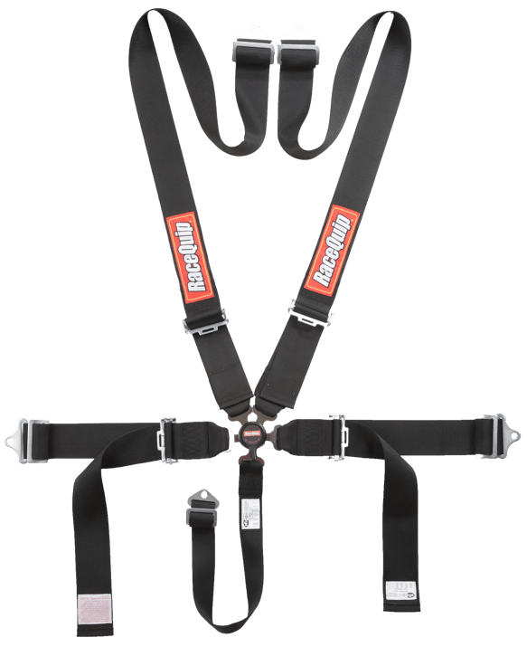 RACEQUIP SFI CAMLOCK 5PT PD LAP SEAT BELTS BLK (NEW)